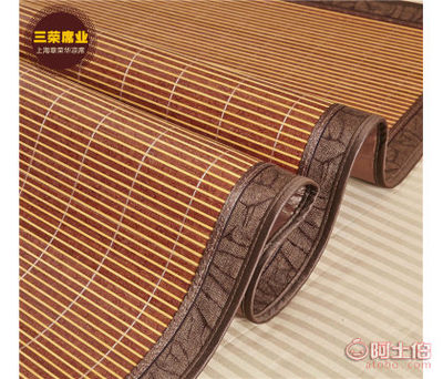 【安吉双面折叠竹凉席厂家直批青花瓷木纹手工抛光半成品成品】安吉县三荣竹工艺品厂 - 产品库